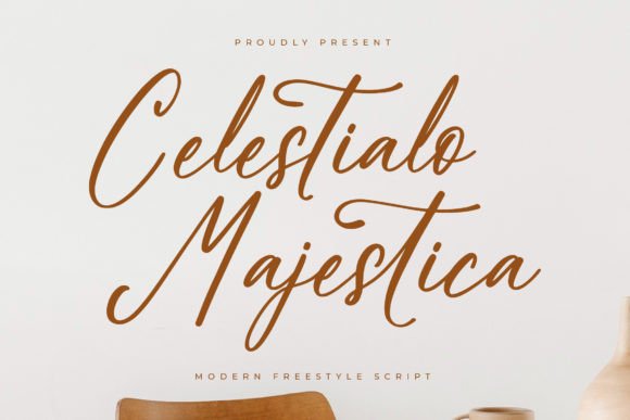 Celestialo Majestica: Elevating Designs with Modern Script