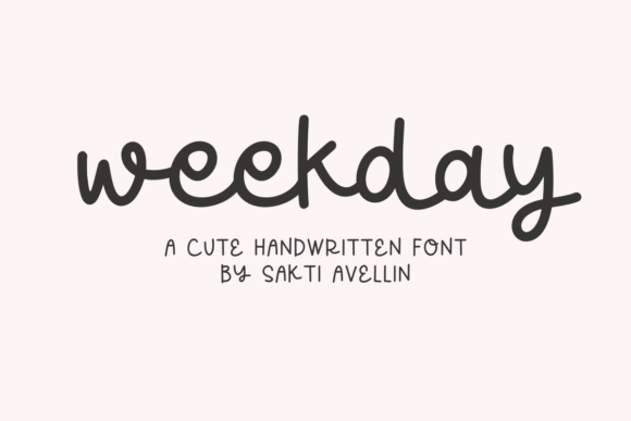 Weekday: The Handmade Script Font for Whimsical Designs